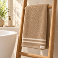 XQZKVM Sand Double-Stripe Bath Towel