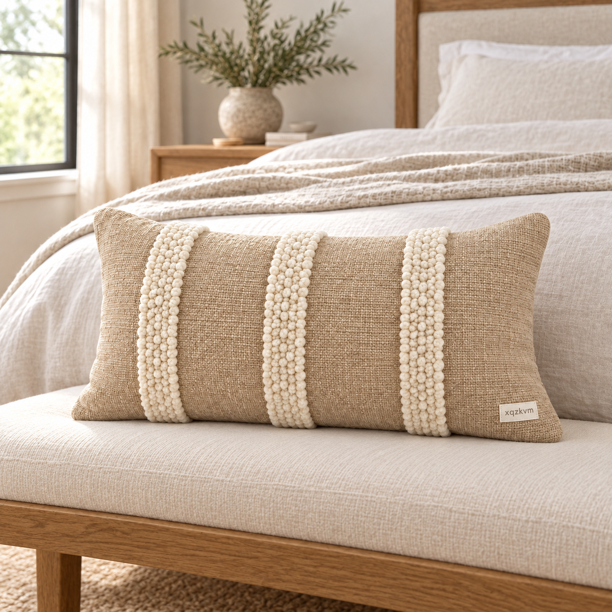 XQZKVM Sand Stripe Lumbar Cushion