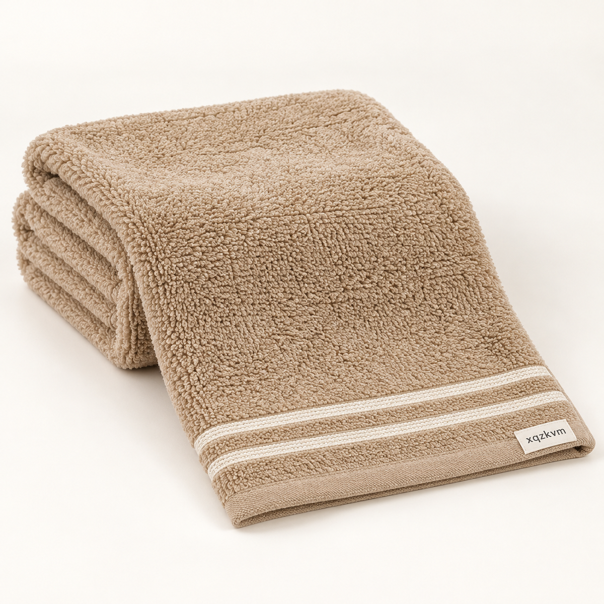 XQZKVM Sand Double-Stripe Bath Towel